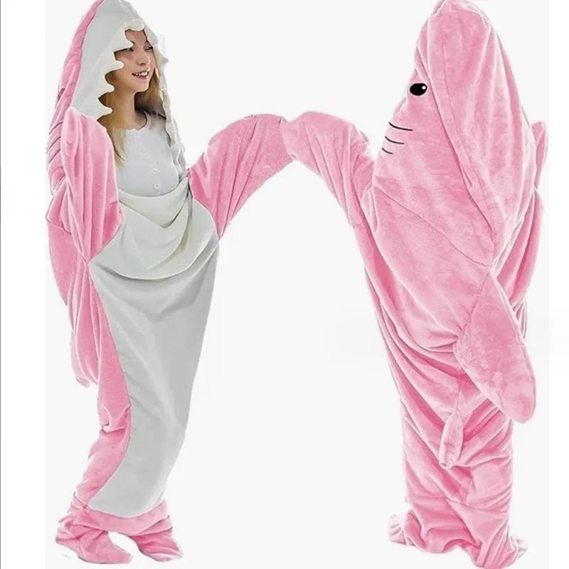 Pijama Manta de tiburón de franela para adultos