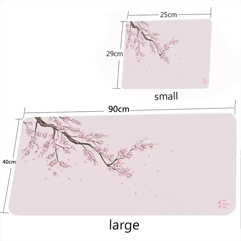 Alfombrilla de mouse Sakura rosa de estilo japonés.