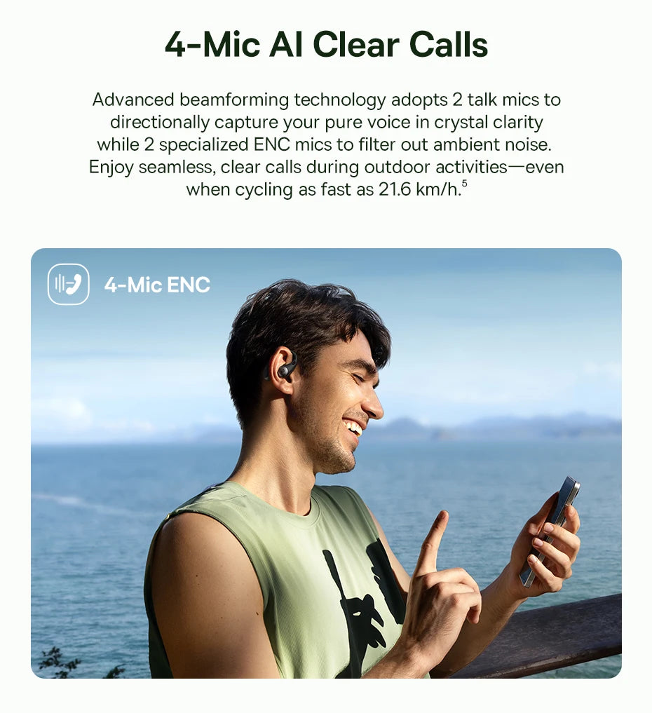 Audífonos inalámbricos Baseus Eli Sport 2 con Bluetooth 6.0