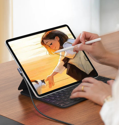 Cable USB tipo C a USB C de 100W con ángulo doble (carga rápida)