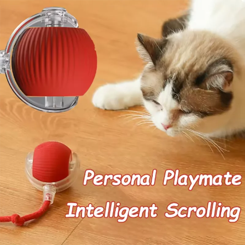 Pelota interactiva para gatos con movimiento automático
