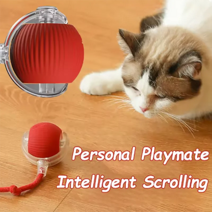 Pelota interactiva para gatos con movimiento automático