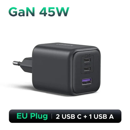 Cargador GaN de carga rápida UGREEN de 45W