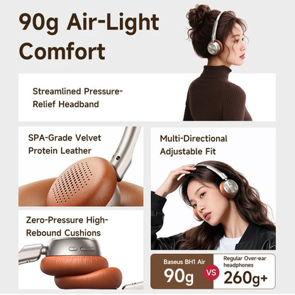 Audífonos inalámbricos marca Baseus BH1 Air con Bluetooth 6.0 y cancelación de ruido ENC