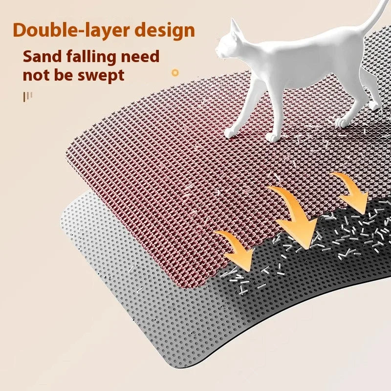 Alfombra para Arenero de Gatos de 2 Capas impermeable