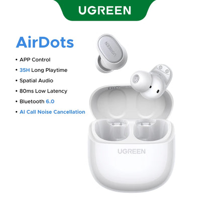 Audífonos marca UGREEN Dots inalámbricos con Bluetooth 6.0