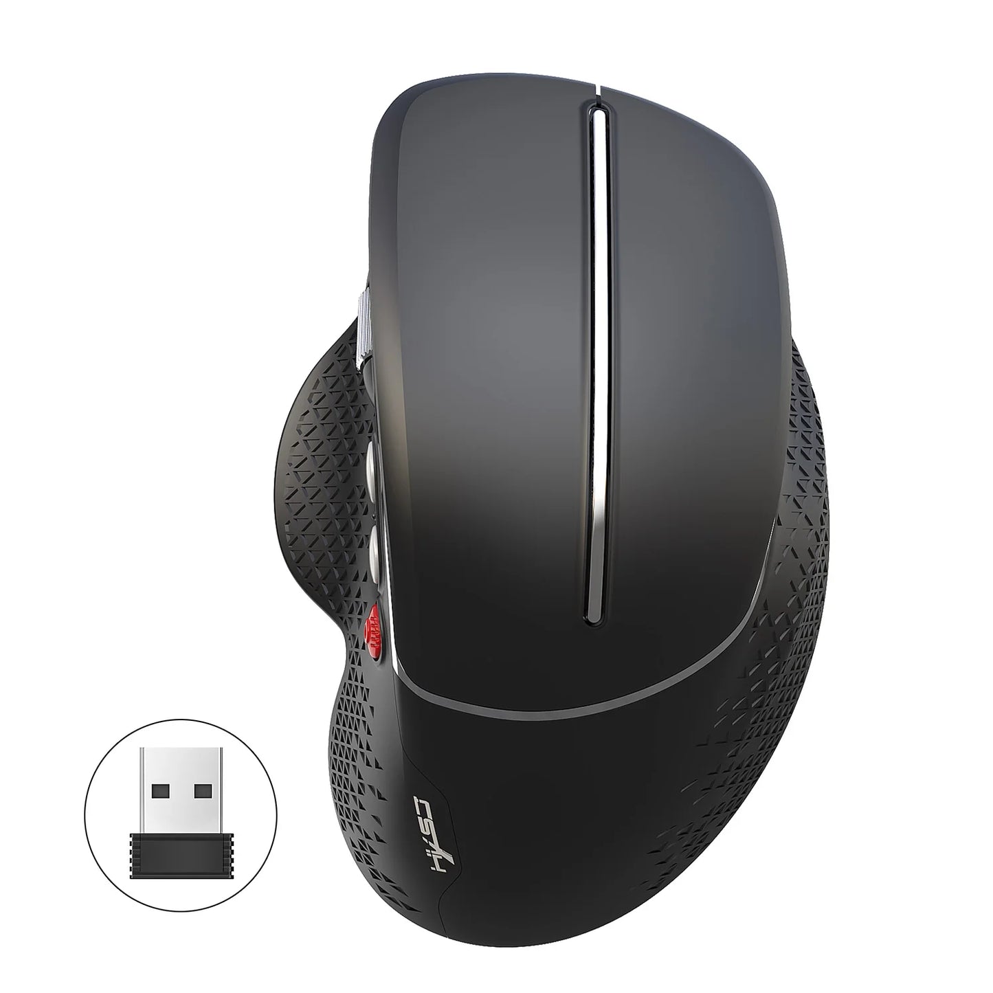 Mouse ergonómico con rodillo lateral inalámbrico con velocidad de movimiento de 30 IPS y aceleración 10G