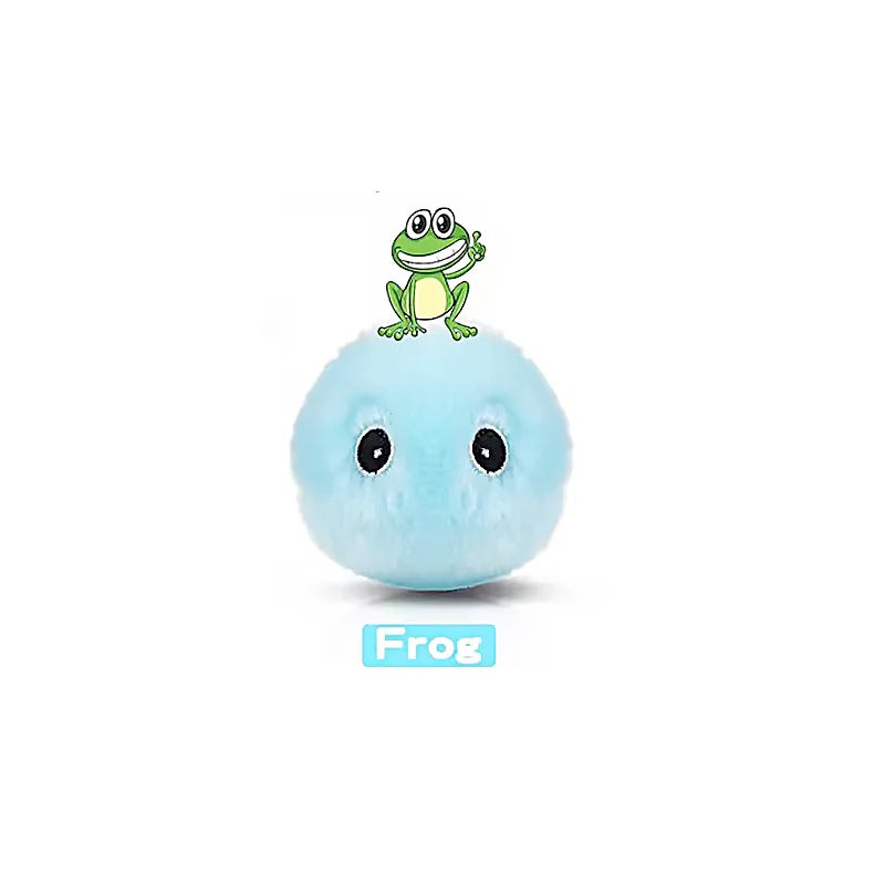 Bola interactiva de peluche para gatos con sonido.