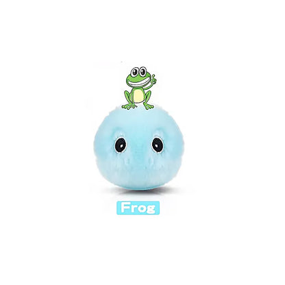 Bola interactiva de peluche para gatos con sonido.