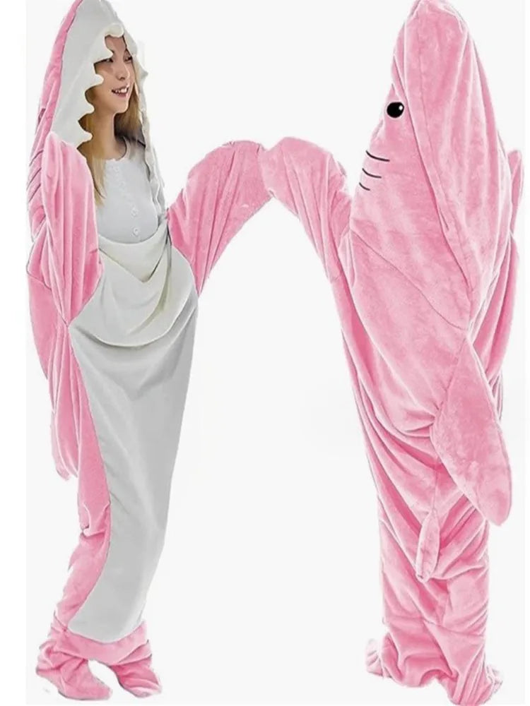 Pijama Manta de tiburón de franela para adultos