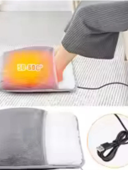 Almohada calefactora eléctrica para pies con carga USB