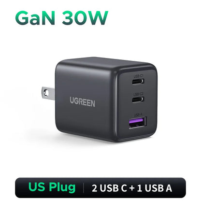 Cargador GaN de 3 puertos UGREEN 30W