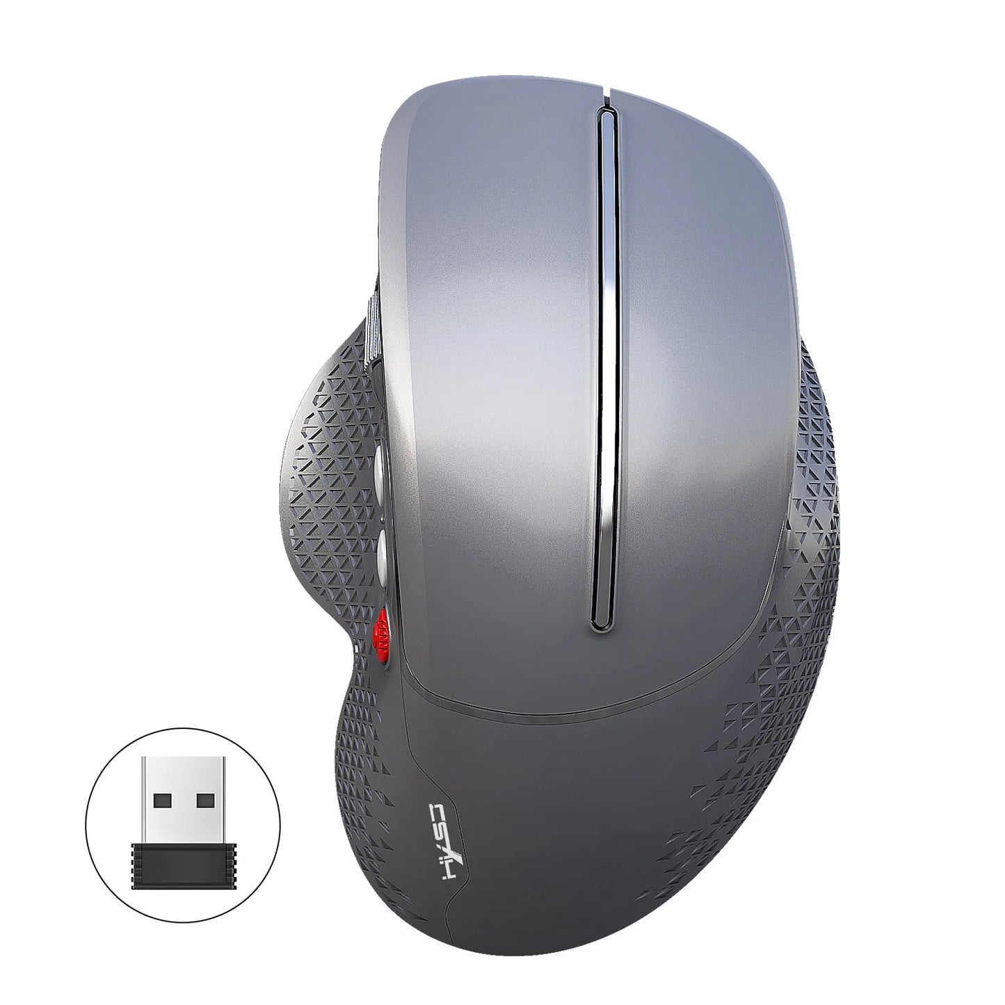 Mouse ergonómico con rodillo lateral inalámbrico con velocidad de movimiento de 30 IPS y aceleración 10G