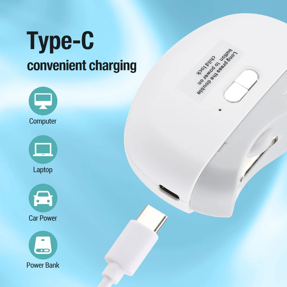 Cortaúñas eléctrico multifunción para uñas: recorta, pule y dale forma a tus uñas