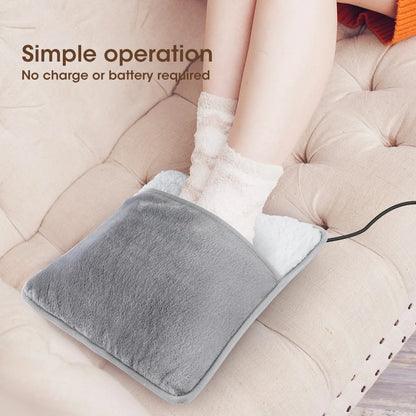 Almohada calefactora eléctrica para pies con carga USB