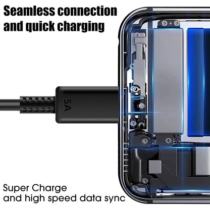 Cable de Carga Súper Rápida 45W y 5A con doble USB C para Samsung