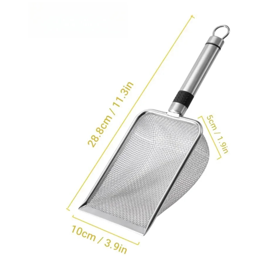 Pala para Arena de Gatos de Aleación de Aluminio y Acero Inoxidable