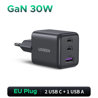 Cargador GaN de 3 puertos UGREEN 30W