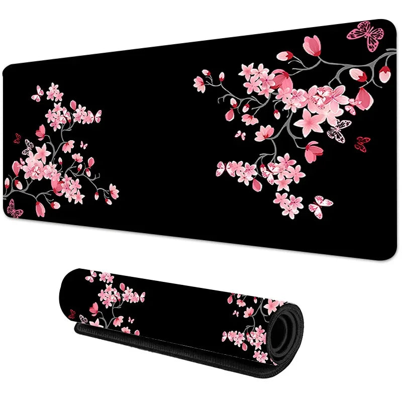 Alfombrilla de escritorio diseño sakura, para oficina o juegos.