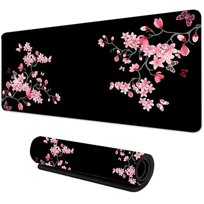Alfombrilla de escritorio diseño sakura, para oficina o juegos.