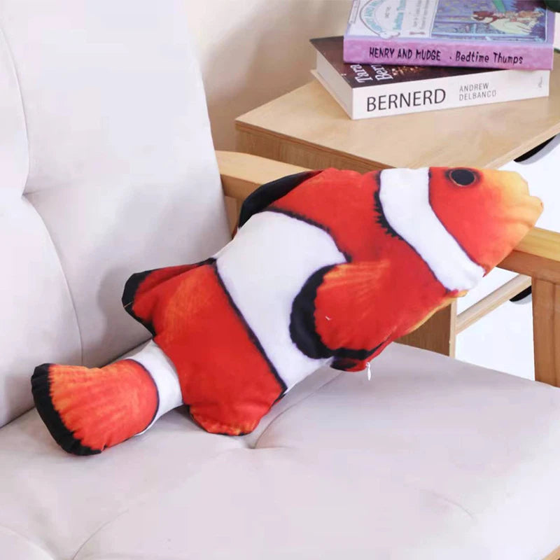 Peluche de juguete para gatos con forma de pez.