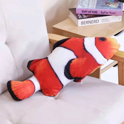 Peluche de juguete para gatos con forma de pez.
