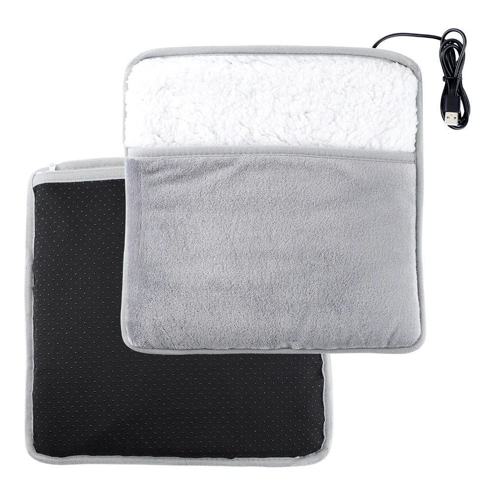 Almohada calefactora eléctrica para pies con carga USB