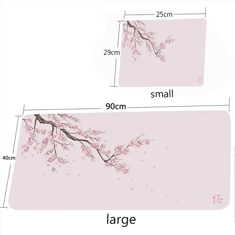 Alfombrilla de mouse Sakura rosa de estilo japonés.