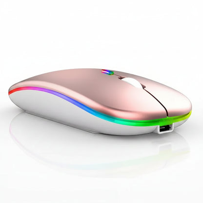 Mouse inalámbrico Bluetooth recargable conexión 2,4 GHz