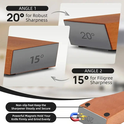 Kit de afilador para afilar cuchillos con rodillo y con piedras diamantes industriales.