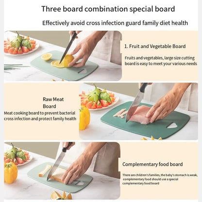 Tabla de cocina de superficie antideslizante reversible para cortar y rebanar