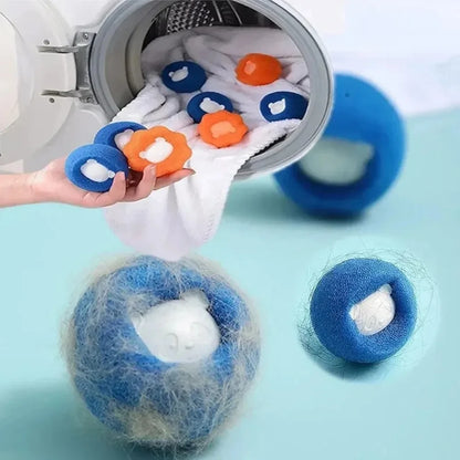 Bolas de lavandería atrapa pelusas, atrapa las pelusas y pelos mientras lavas la ropa