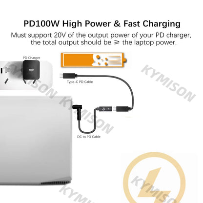Cable adaptador de corriente para cargador de notebook