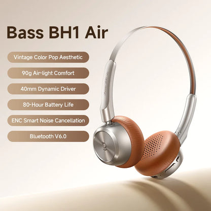 Audífonos inalámbricos marca Baseus BH1 Air con Bluetooth 6.0 y cancelación de ruido ENC
