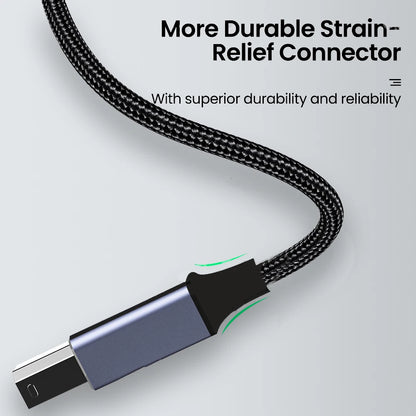 Cable de USB tipo A o C macho a USB tipo B macho para impresora laser, controladores externos o estación de acoplamiento