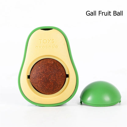 Bola de pared giratoria con hierba gatera para gatos