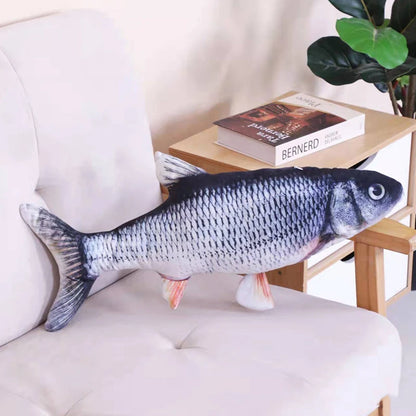 Peluche de juguete para gatos con forma de pez.