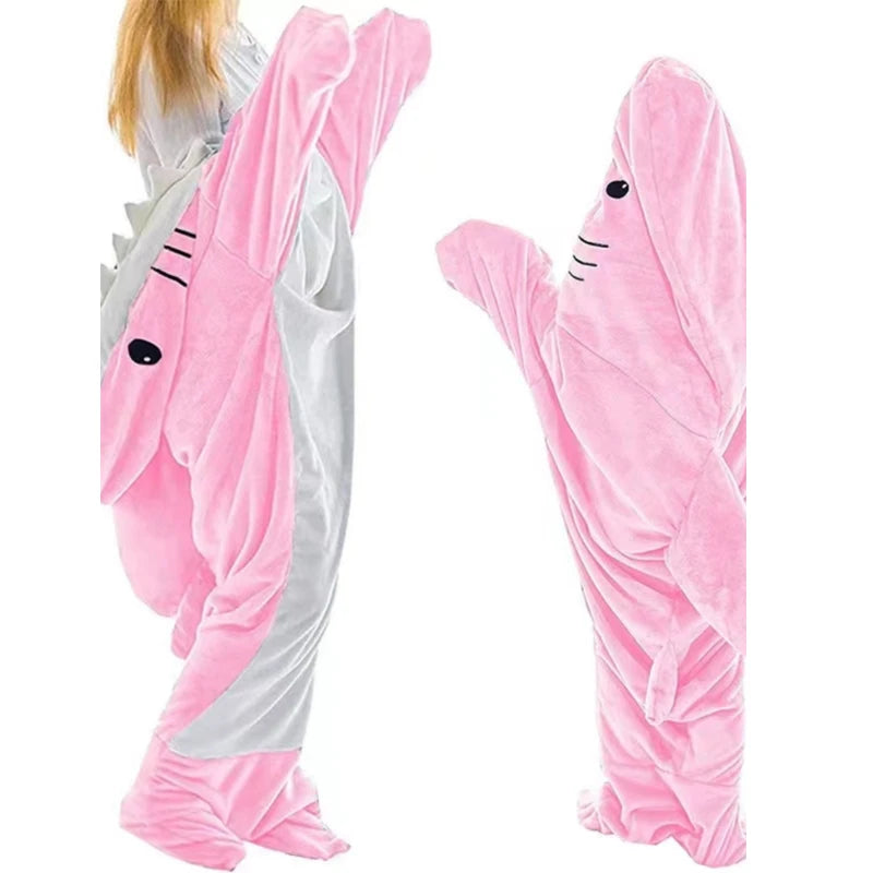 Pijama Manta de tiburón de franela para adultos