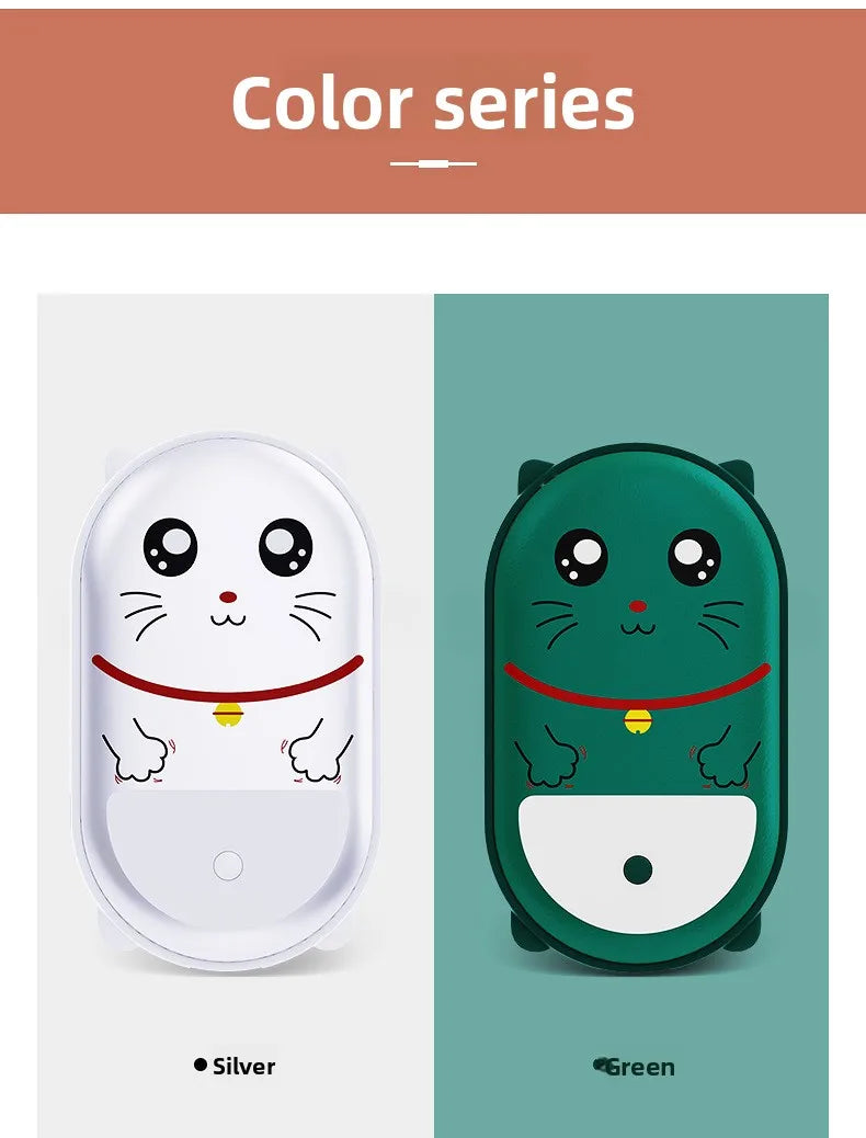 Calentador de manos eléctrico con forma de mascota sin agua con carga USB