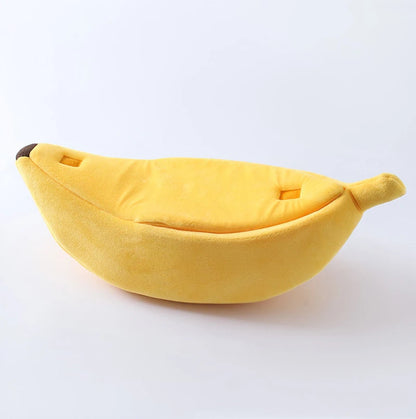 Cama plátano para mascotas. cálida para el invierno