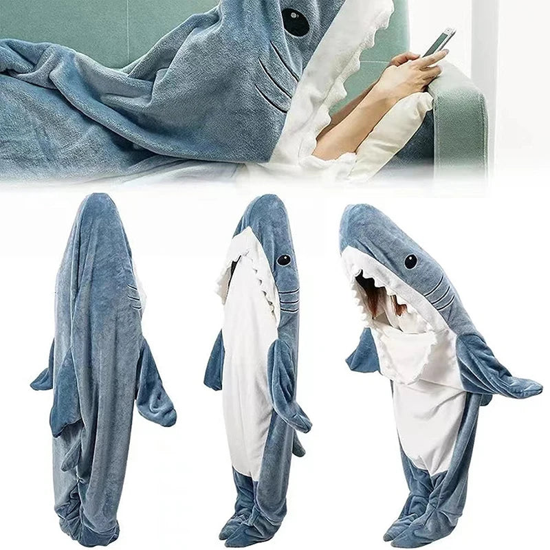 Pijama Manta de tiburón de franela para adultos