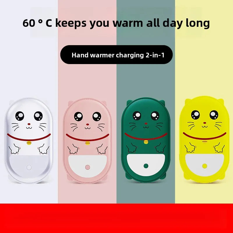 Calentador de manos eléctrico con forma de mascota sin agua con carga USB