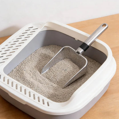 Pala para Arena de Gatos de Aleación de Aluminio y Acero Inoxidable