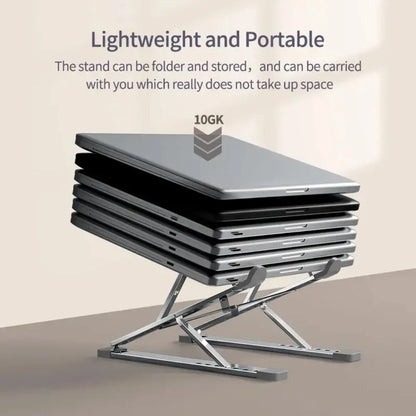 Soporte alzador para notebook aleación de aluminio ajustable a la altura
