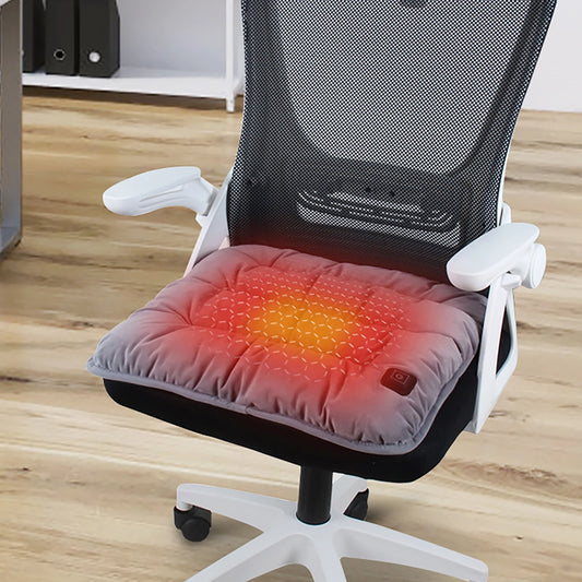 Cojín calefactor eléctrico para silla con temperatura ajustable y carga USB