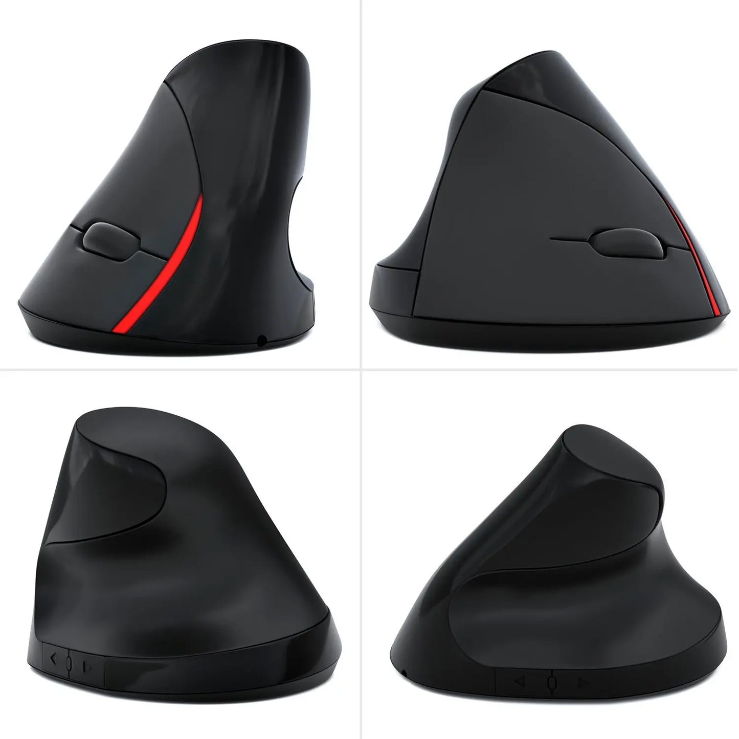 Mouse ergonómico inalámbrico recargable con conexión de 2.4 GHz