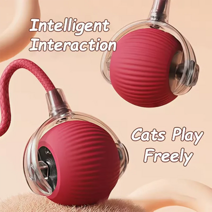 Pelota interactiva para gatos con movimiento automático