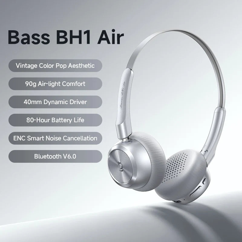 Audífonos inalámbricos marca Baseus BH1 Air con Bluetooth 6.0 y cancelación de ruido ENC