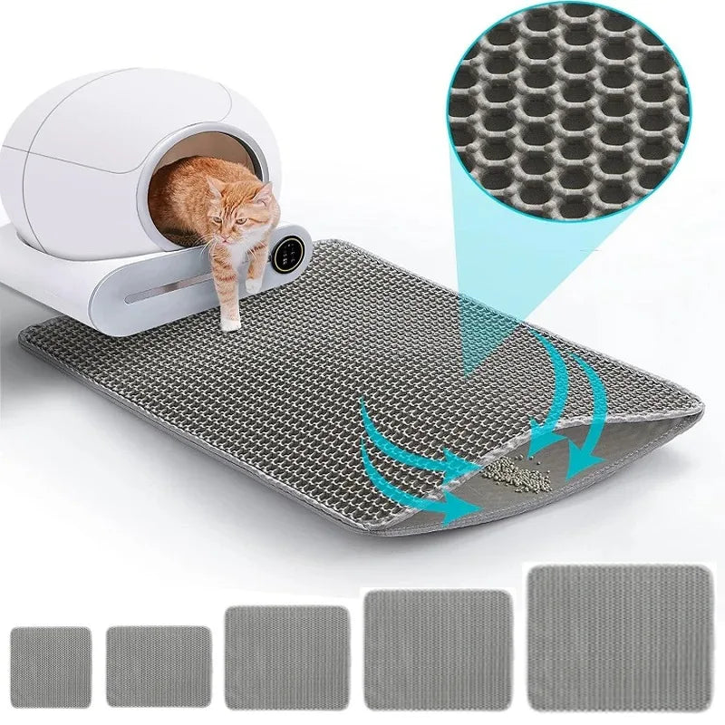 Alfombra para Arenero de Gatos de 2 Capas impermeable