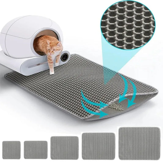 Alfombra para Arenero de Gatos de 2 Capas impermeable